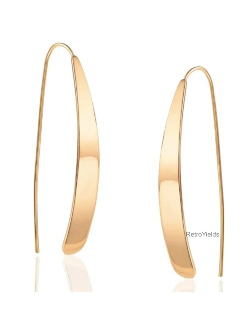 14K Gold Plated Bar Dangle Earrings for Women Long Threader Drop Hypoallergenic